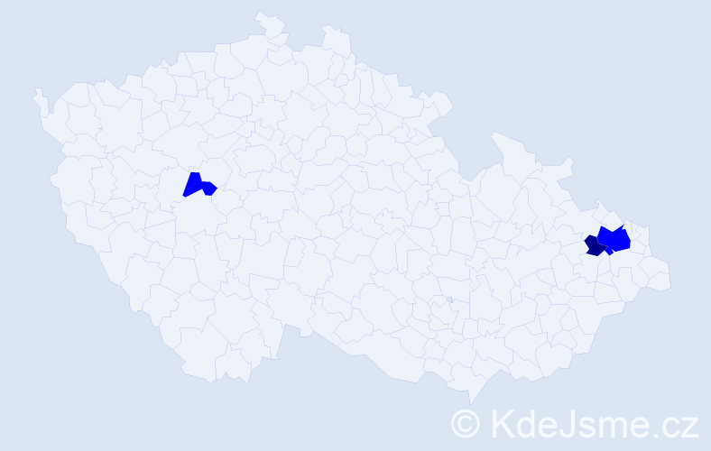 Příjmení: 'Ridrich', počet výskytů 7 v celé ČR