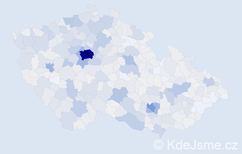 Příjmení: 'Hrdličková', počet výskytů 3319 v celé ČR