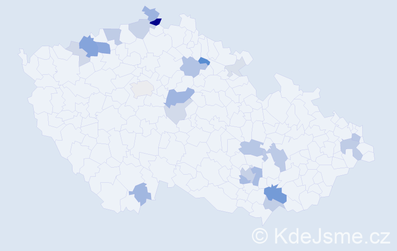 Příjmení: 'Vavrinec', počet výskytů 69 v celé ČR