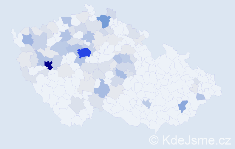 Příjmení: 'Šteklová', počet výskytů 271 v celé ČR