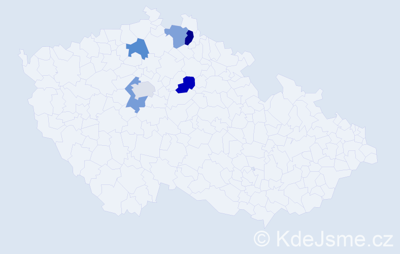 Příjmení: 'Englberthová', počet výskytů 7 v celé ČR