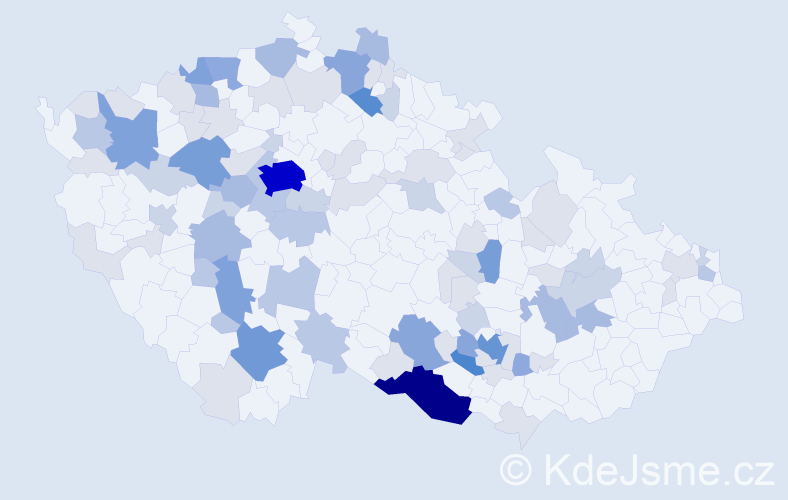 Příjmení: 'Leitner', počet výskytů 273 v celé ČR