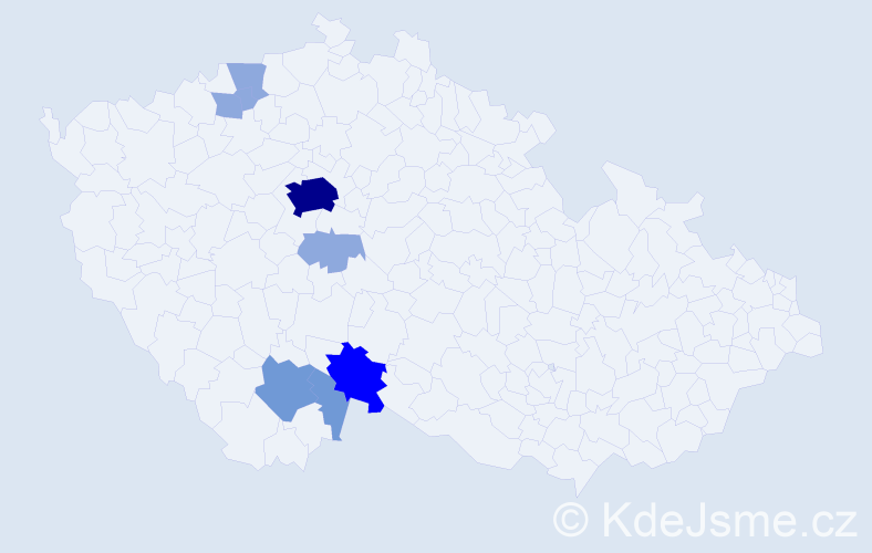 Příjmení: 'Kryzánek', počet výskytů 18 v celé ČR