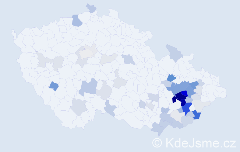 Příjmení: 'Barboříková', počet výskytů 190 v celé ČR