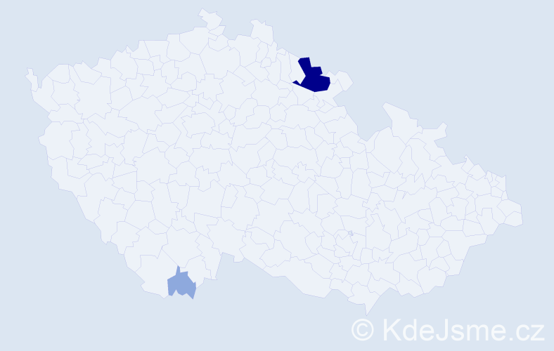 Příjmení: 'Kirchschlager', počet výskytů 6 v celé ČR