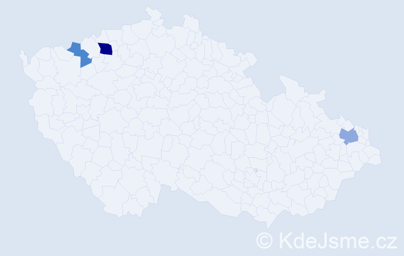Příjmení: 'Merganič', počet výskytů 10 v celé ČR