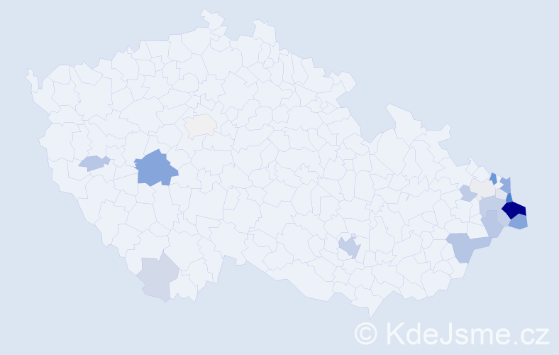 Příjmení: 'Walczysko', počet výskytů 64 v celé ČR