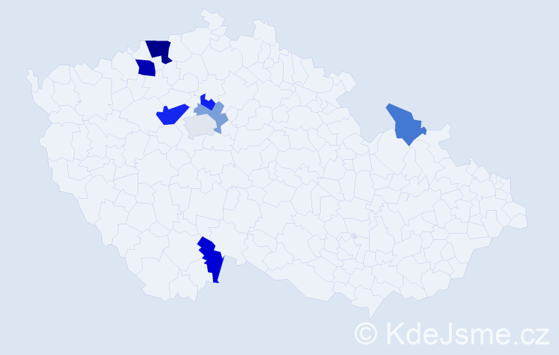Příjmení: 'Anftová', počet výskytů 15 v celé ČR