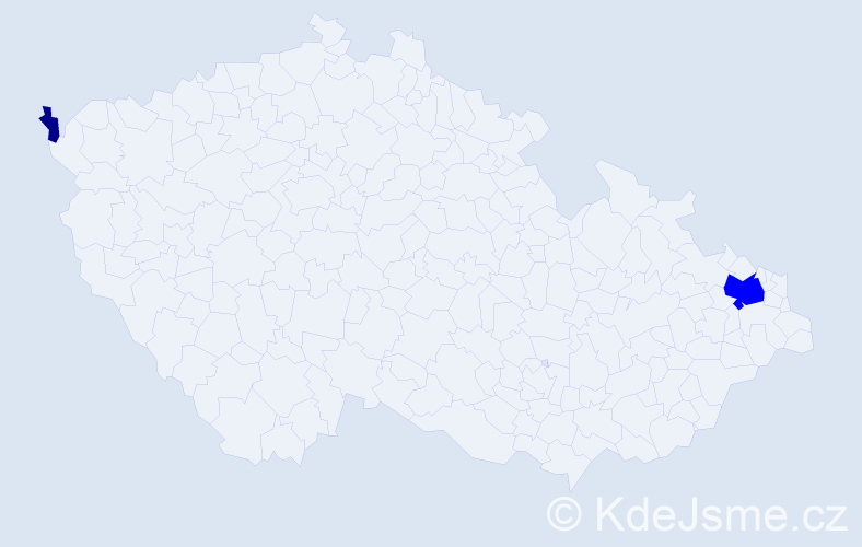 Příjmení: 'Kopruščáková', počet výskytů 3 v celé ČR