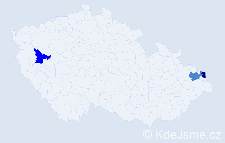 Příjmení: 'Firdová', počet výskytů 7 v celé ČR