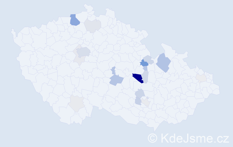 Příjmení: 'Čípa', počet výskytů 56 v celé ČR