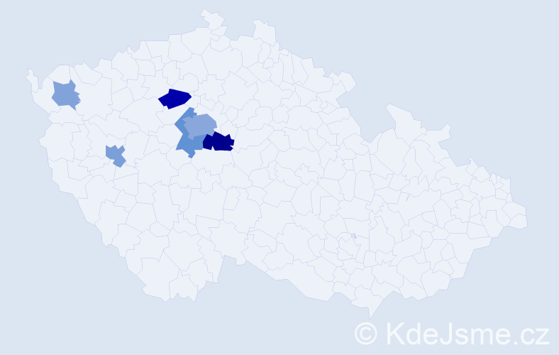 Příjmení: 'Flusserová', počet výskytů 18 v celé ČR