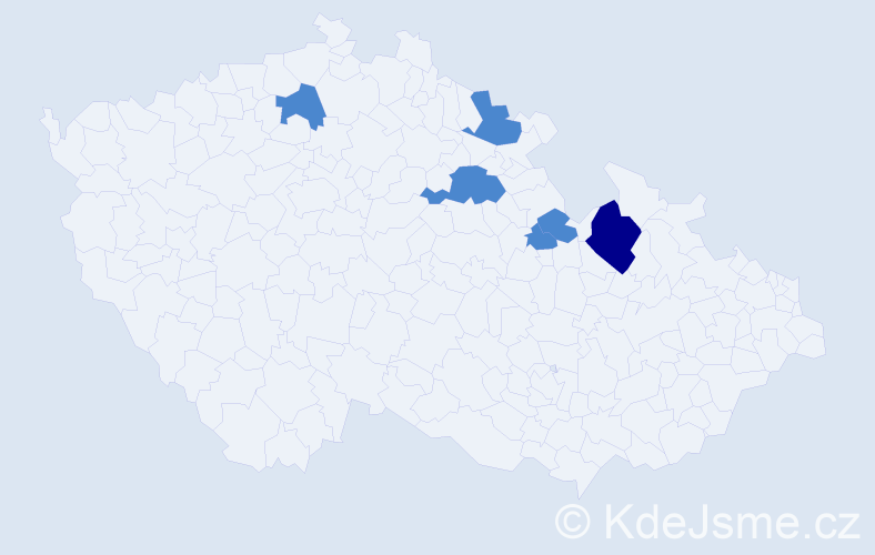Příjmení: 'Driemerová', počet výskytů 8 v celé ČR