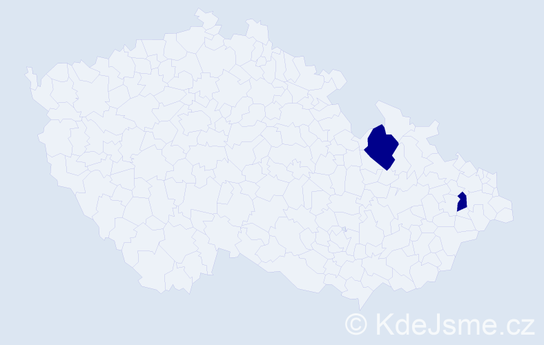 Příjmení: 'Kökörčin', počet výskytů 2 v celé ČR