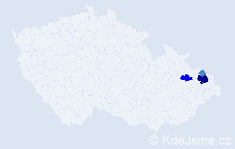 Příjmení: 'Gargosch', počet výskytů 6 v celé ČR