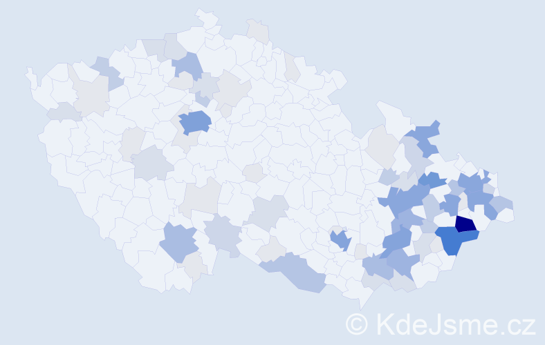 Příjmení: 'Bolf', počet výskytů 275 v celé ČR