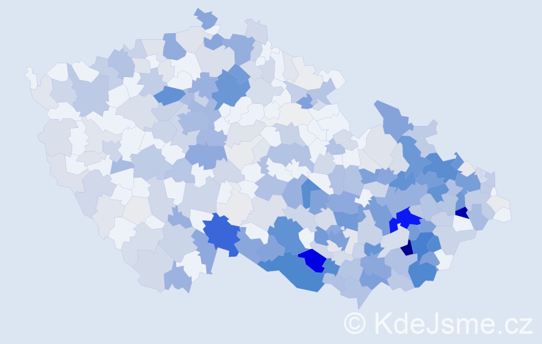 Příjmení: 'Kašpárková', počet výskytů 1500 v celé ČR