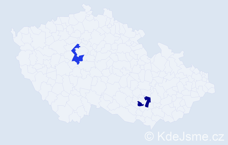 Příjmení: 'Ranziová', počet výskytů 2 v celé ČR