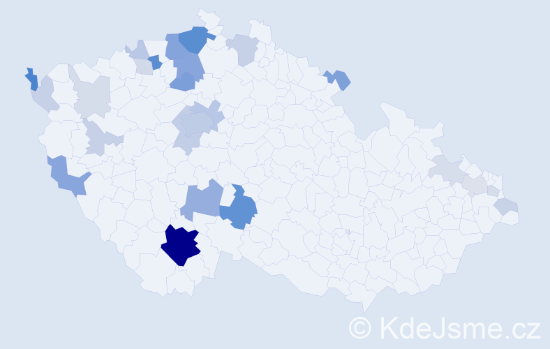 Příjmení: 'Primusová', počet výskytů 86 v celé ČR
