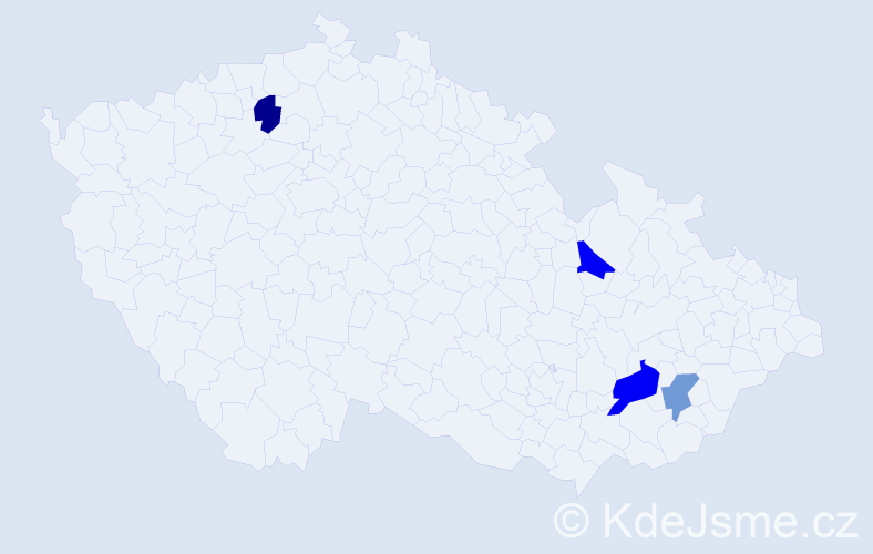 Příjmení: 'Salachna', počet výskytů 5 v celé ČR