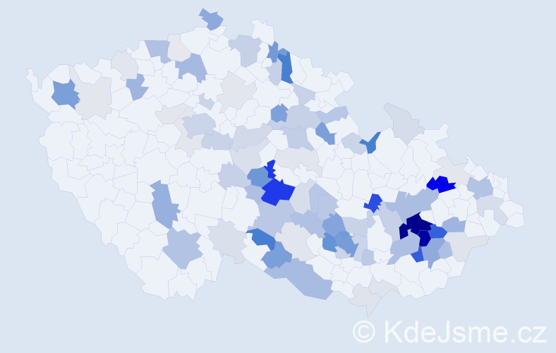 Příjmení: 'Stojanová', počet výskytů 293 v celé ČR