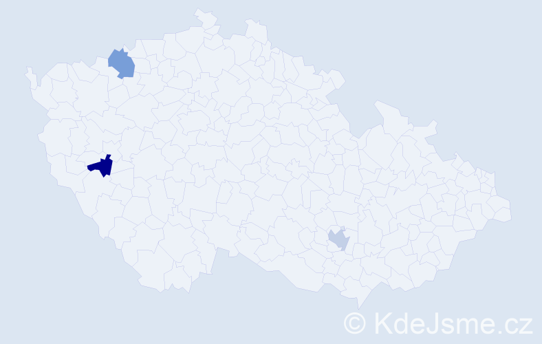 Příjmení: 'Dursun', počet výskytů 3 v celé ČR