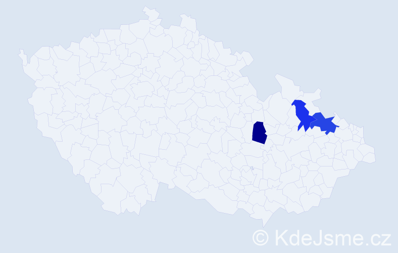 Příjmení: 'Bilonohová', počet výskytů 4 v celé ČR
