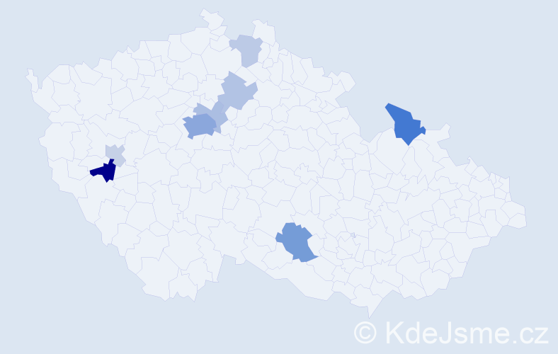 Příjmení: 'Bilyak', počet výskytů 23 v celé ČR