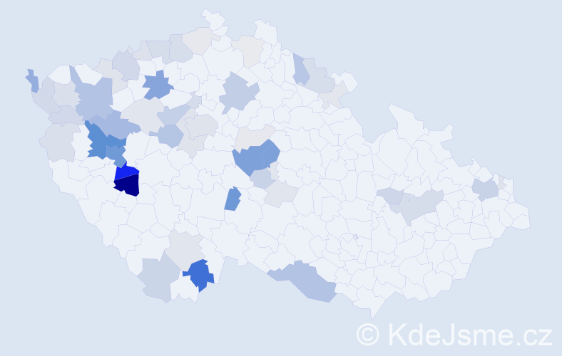 Příjmení: 'Nocar', počet výskytů 171 v celé ČR