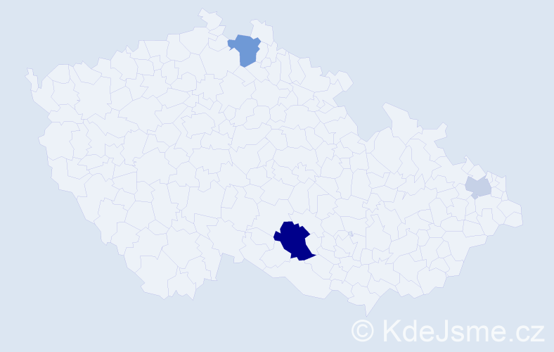 Příjmení: 'Kristofčák', počet výskytů 7 v celé ČR