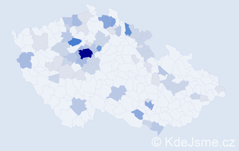 Příjmení: 'Nič', počet výskytů 175 v celé ČR