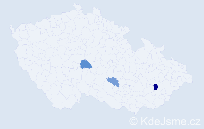 Příjmení: 'Kevická', počet výskytů 4 v celé ČR