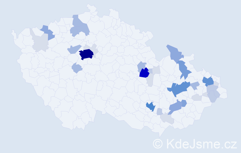 Příjmení: 'Rosypal', počet výskytů 124 v celé ČR