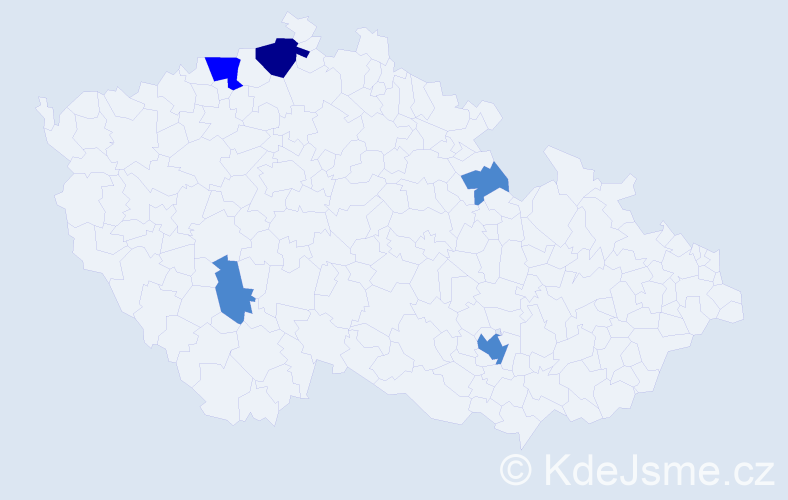 Příjmení: 'Dikoš', počet výskytů 8 v celé ČR