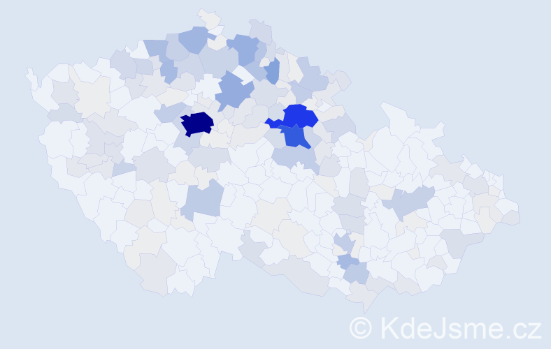 Příjmení: 'Bažantová', počet výskytů 890 v celé ČR