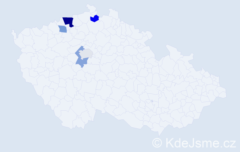 Příjmení: 'Egermeierová', počet výskytů 8 v celé ČR