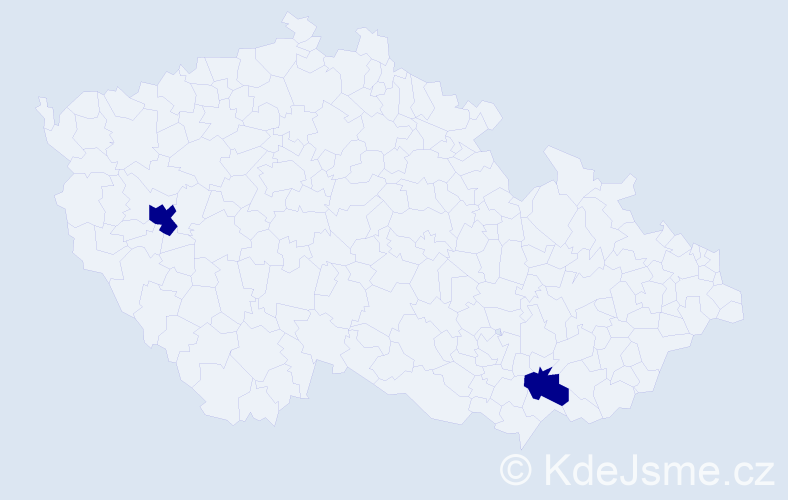 Příjmení: 'Csomová', počet výskytů 2 v celé ČR