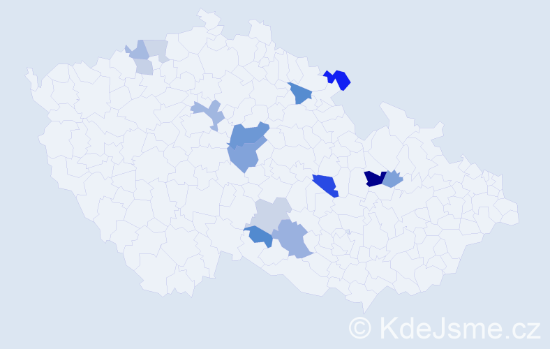 Příjmení: 'Brosová', počet výskytů 25 v celé ČR