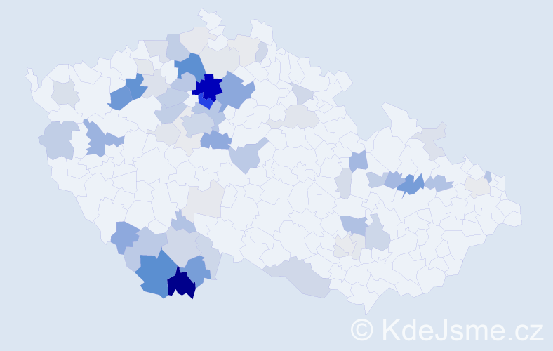 Příjmení: 'Malák', počet výskytů 207 v celé ČR