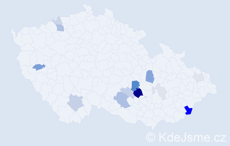 Příjmení: 'Baksová', počet výskytů 36 v celé ČR