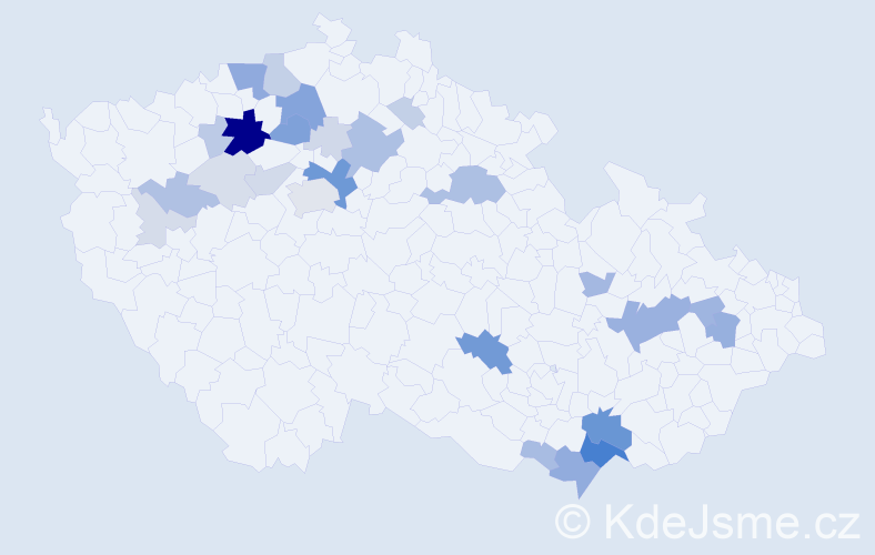 Příjmení: 'Todt', počet výskytů 104 v celé ČR
