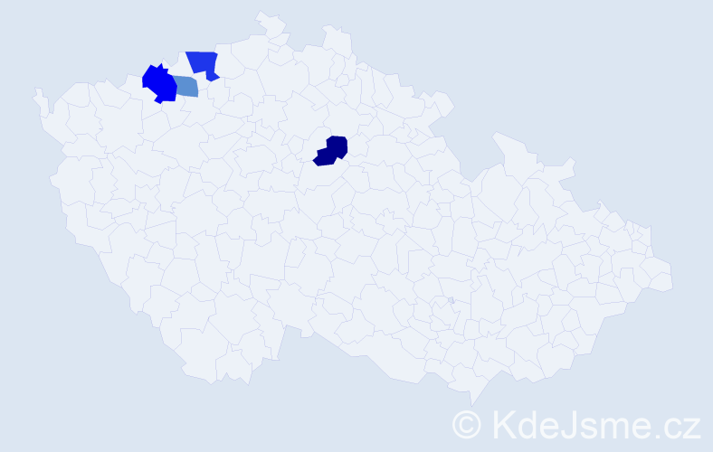 Příjmení: 'Kutarniová', počet výskytů 6 v celé ČR
