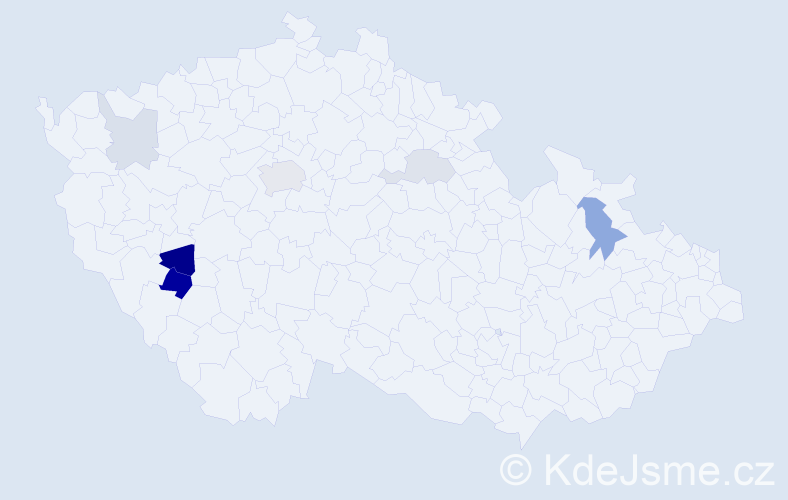 Příjmení: 'Palečko', počet výskytů 14 v celé ČR