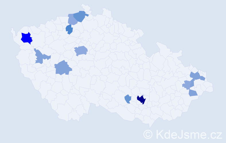 Příjmení: 'Oršula', počet výskytů 39 v celé ČR