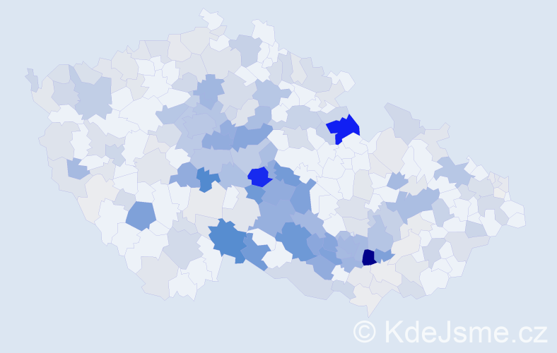 Příjmení: 'Holoubek', počet výskytů 946 v celé ČR