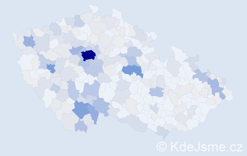 Příjmení: 'Korbelová', počet výskytů 1053 v celé ČR