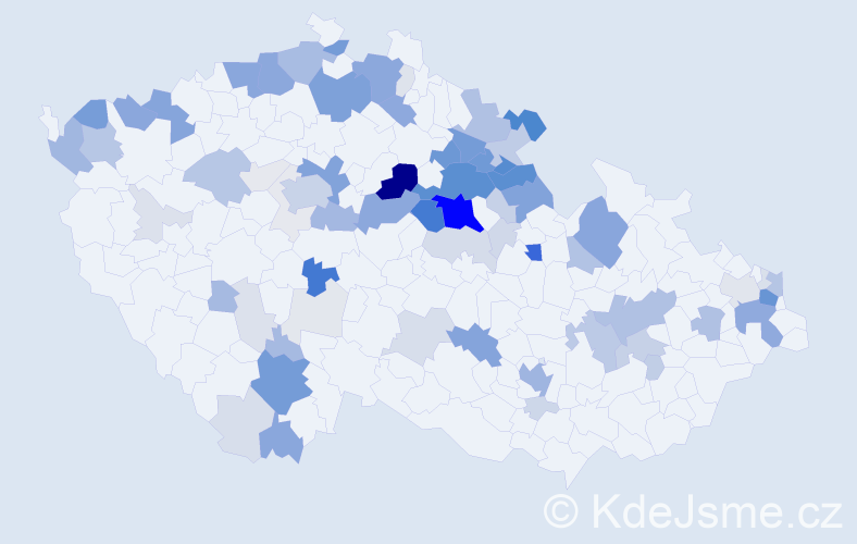 Příjmení: 'Dašková', počet výskytů 344 v celé ČR