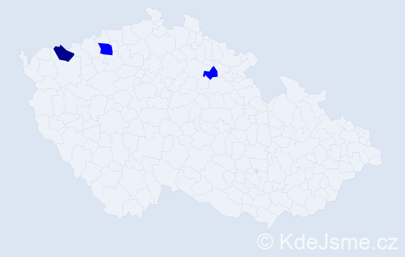 Příjmení: 'Mears', počet výskytů 4 v celé ČR