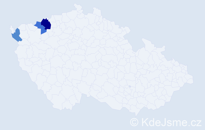 Příjmení: 'Bauhof', počet výskytů 5 v celé ČR