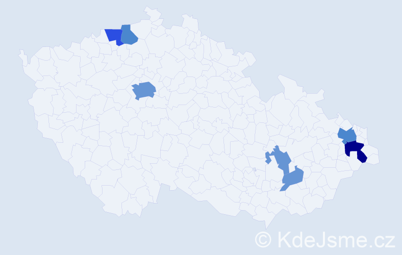 Příjmení: 'Rundt', počet výskytů 30 v celé ČR